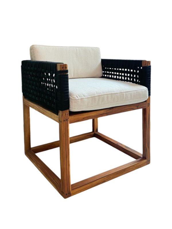 Silla cubo tejida